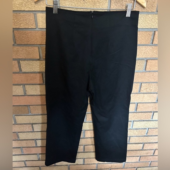 Reformation Sera Pants Black Back Zipper Form Fitting Straight Leg Size 10 - Picture 5 of 7